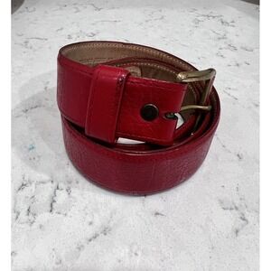Hickok Belt Red Suede Cowhide Leather‎ Gold  Buckle Rodeo Western Cowboy 36